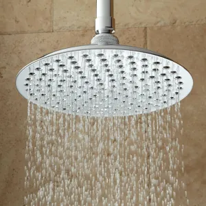 12" Hyde Park Round Rainfall Brass Showerhead with Punched Nozzles - Chrome Polished