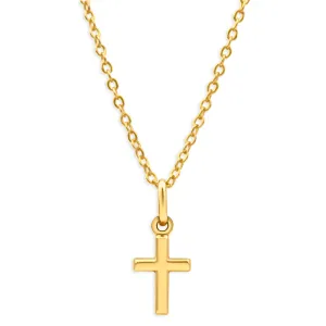9ct Yellow 14mm Cross Gold Pendant