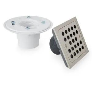Adelphi Square Shower Drain - Polished Nickel