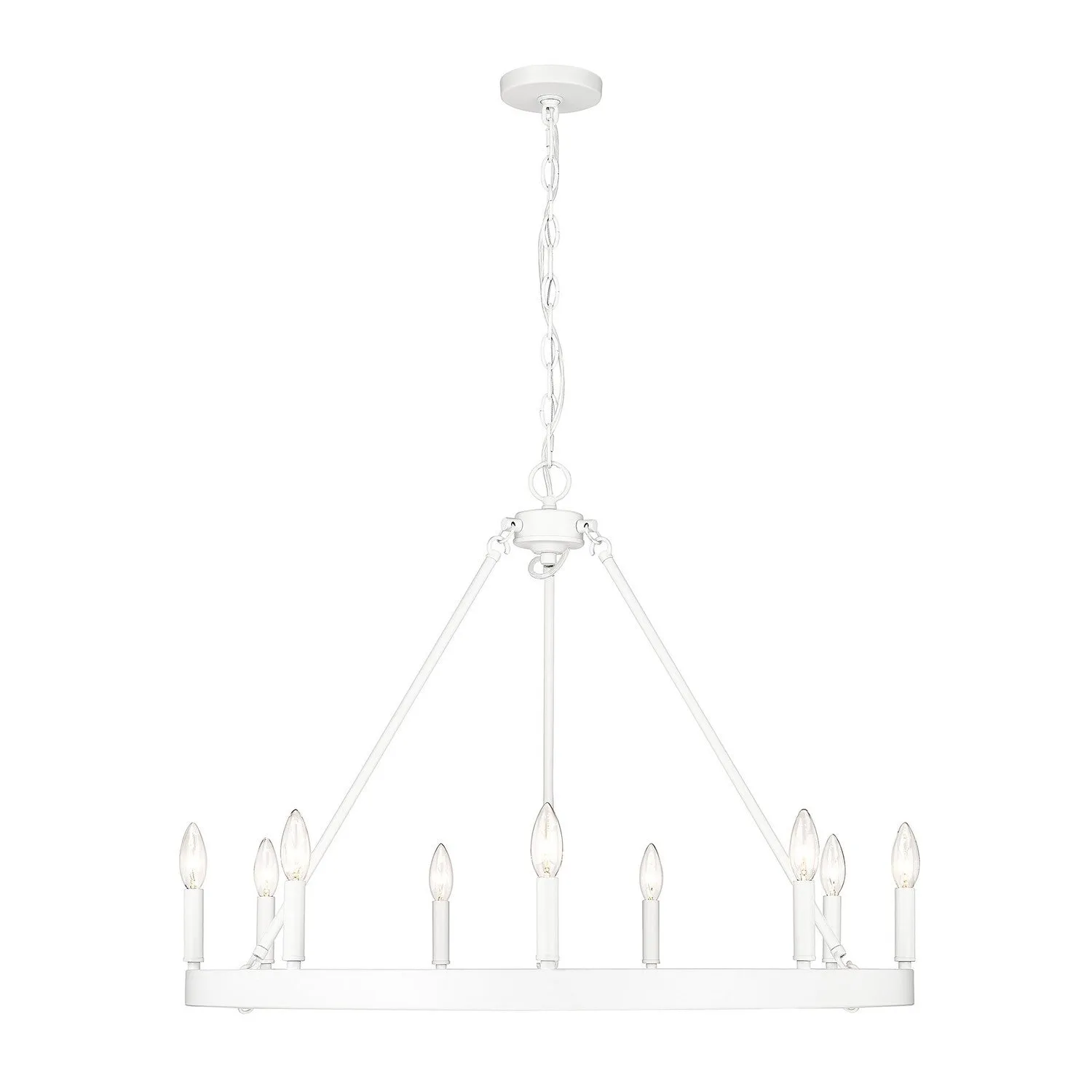 Alastair WHT Nine Light Chandelier