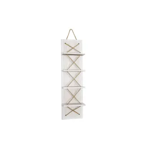 All The Rages Elegant Designs Positano Nautical Rope 4 Bottle Wine Rack HG1019-WWH - WHITE WASH ONE SIZE