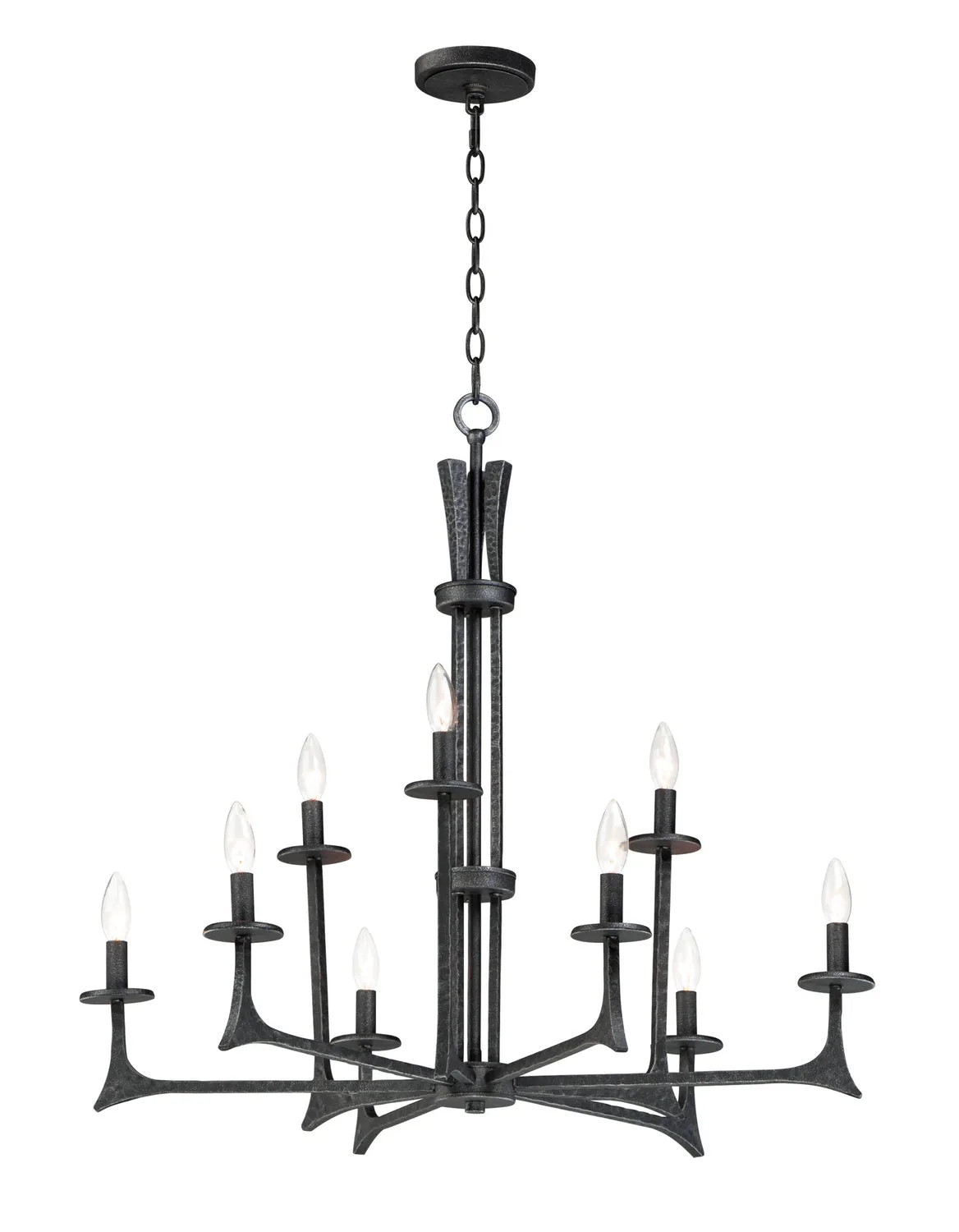 Anvil Nine Light Chandelier