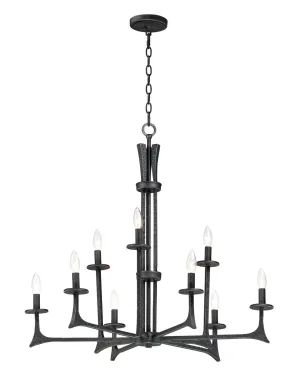 Anvil Nine Light Chandelier