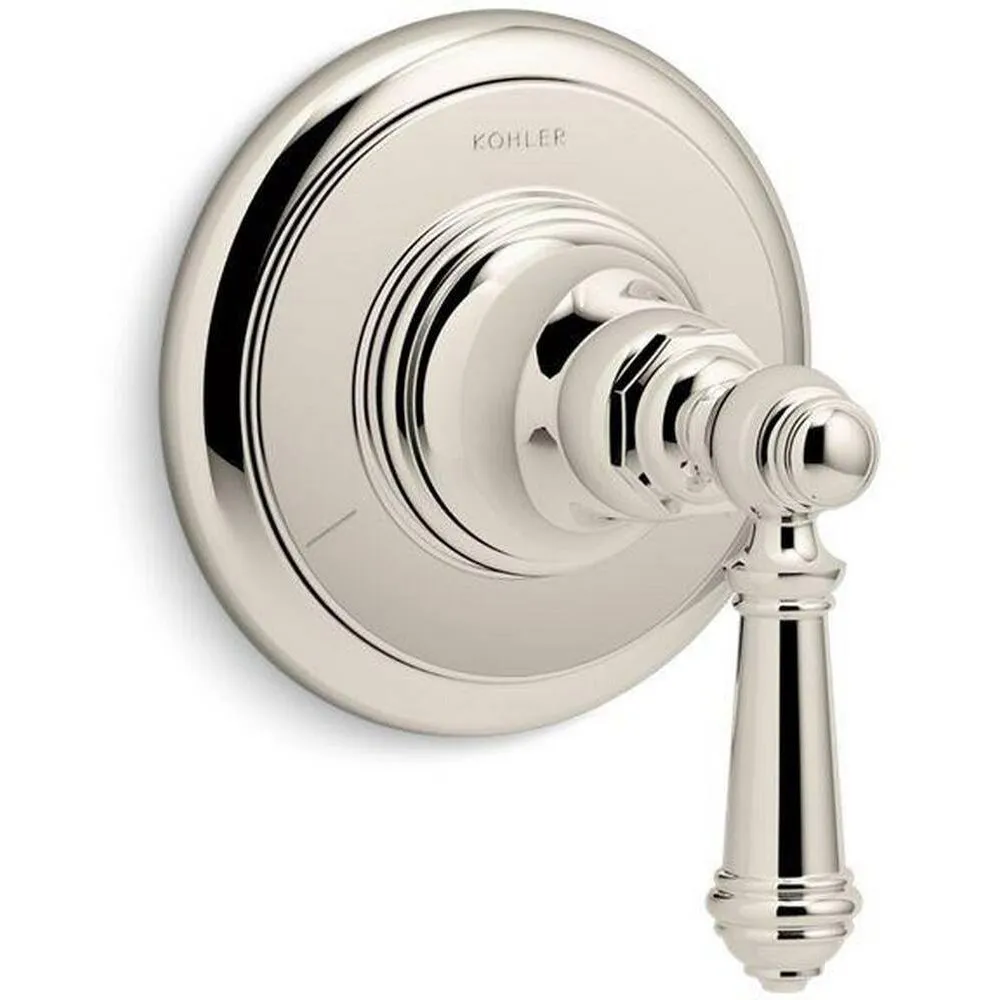 Artifacts Transfer Valve Trim with Lever Handle, Vibrant Polished Nickel
