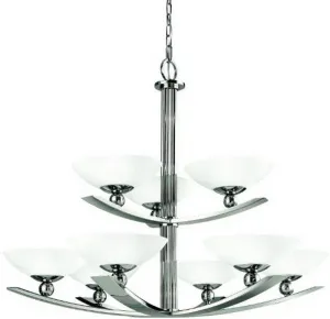 Aztec 34667 by Kichler Lighting Nine Light Palla Hanging Chandelier in Polished Nickel Finish