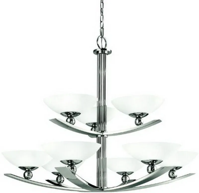 Aztec 34667 by Kichler Lighting Nine Light Palla Hanging Chandelier in Polished Nickel Finish