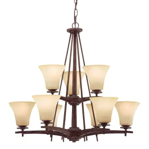 Aztec 34960 by Kichler Lighting Ashton Collection Nine Light Hanging Chandelier in Canyon Slate Finish