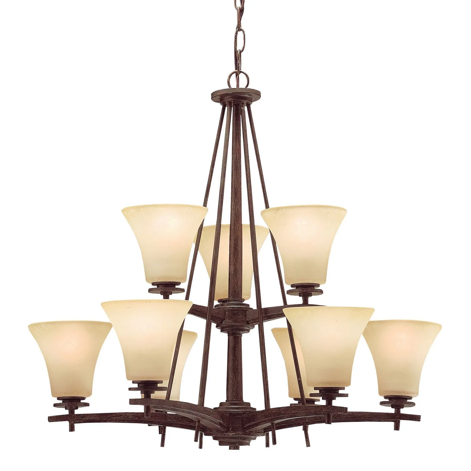 Aztec 34960 by Kichler Lighting Ashton Collection Nine Light Hanging Chandelier in Canyon Slate Finish