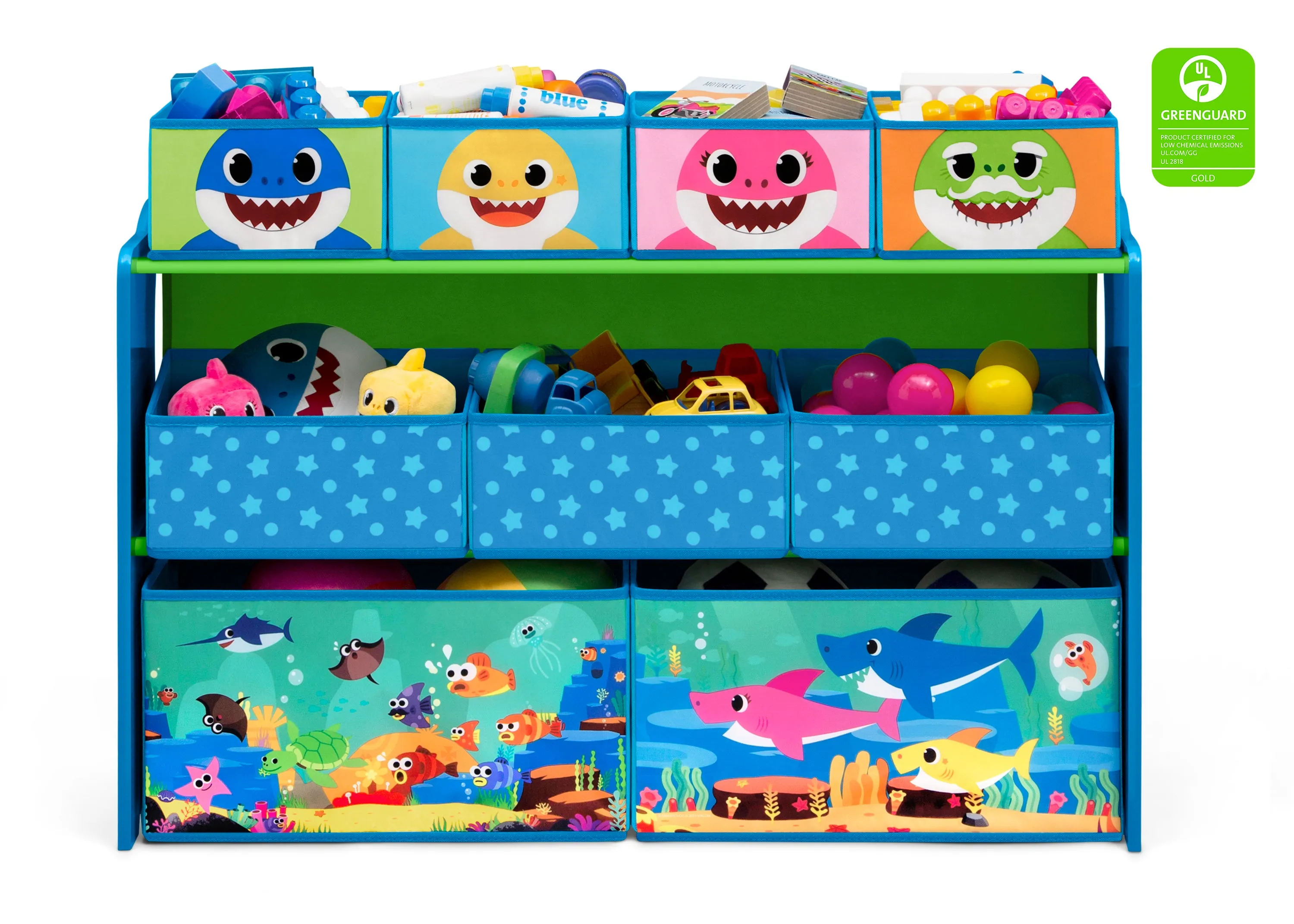 Baby Shark Deluxe 9 Bin Design and Store Toy Organizer