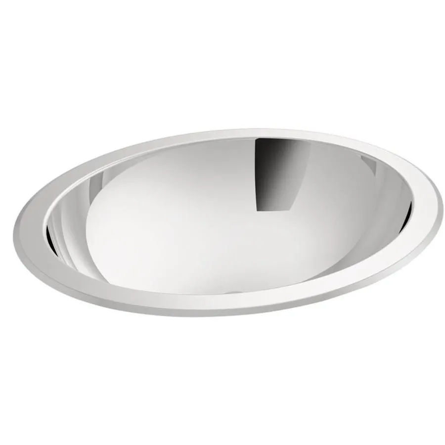 Bachata Drop-In/Undermount Bathroom Sink with Mirror Finish and Overflow Finish: Mirror