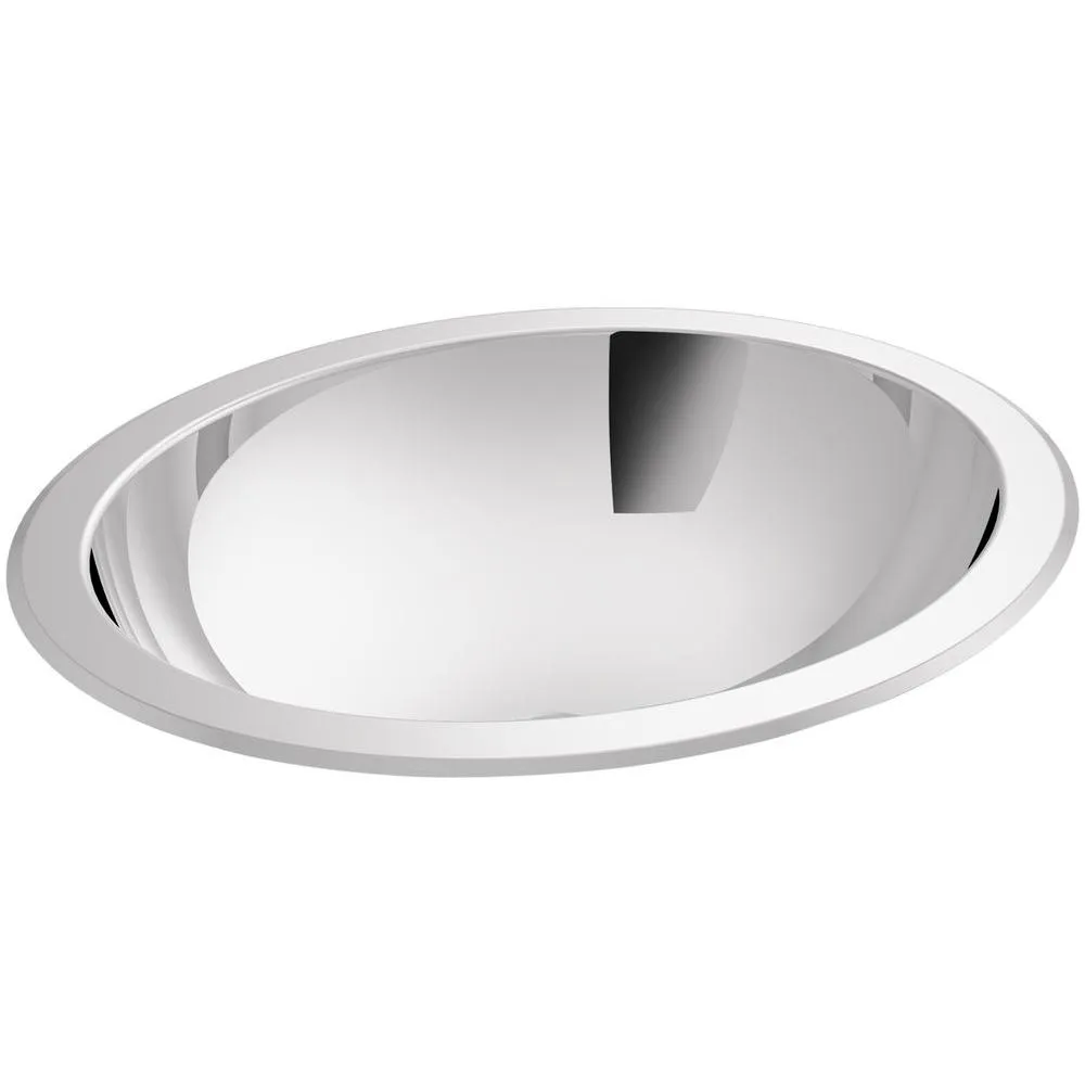 Bachata Drop-In/Undermount Bathroom Sink with Mirror Finish and Overflow Finish: Mirror