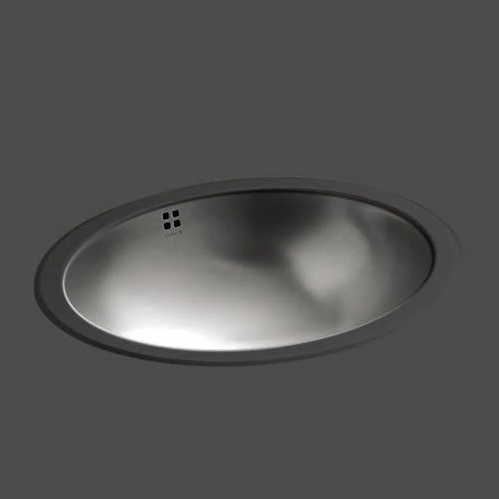 Bachata Undermount Stainless Steel Bathroom Sink in Stainless Steel with Luster