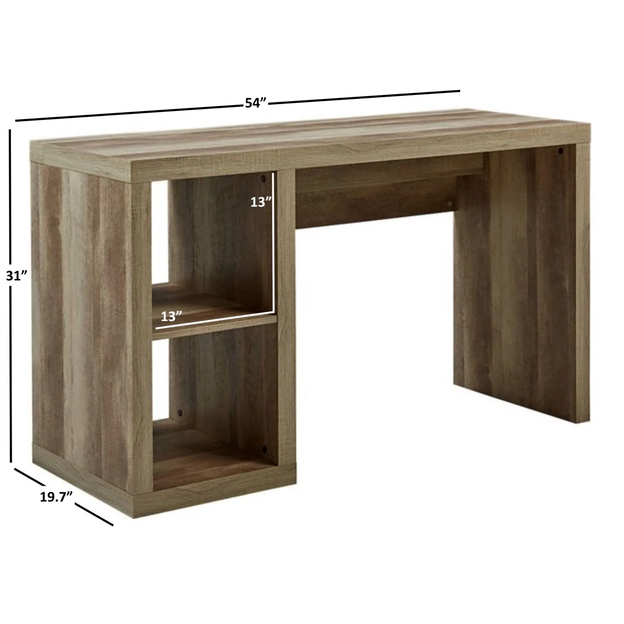 Better Homes & Gardens BH16-084-599-04 Cube Storage Office Desk, Weathered