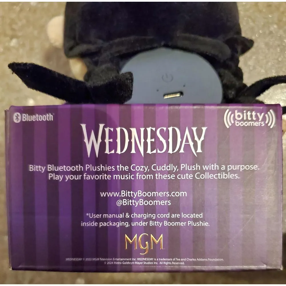 Bitty Boomers Wednesday Bluetooth Plush Speaker