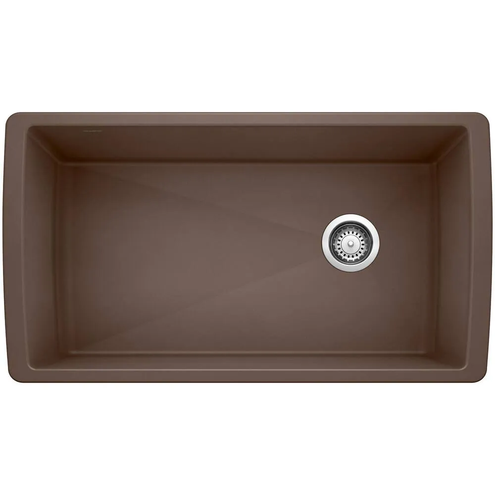 BLANCO 441771 Diamond 32.5-in x 18.5-in Cafe Brown Single Bowl Undermount Residential Kitchen Sink