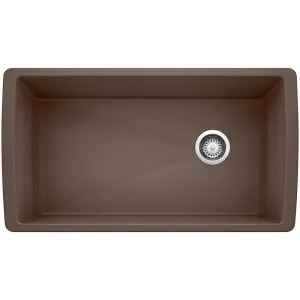 BLANCO 441771 Diamond 32.5-in x 18.5-in Cafe Brown Single Bowl Undermount Residential Kitchen Sink