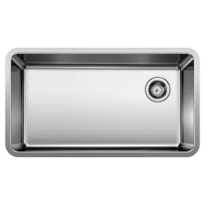 BLANCO 442763 Formera Stainless Steel Single Bowl Undermount Residential Kitchen Sink, 32 x 18-in