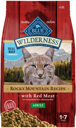 Blue Buffalo Wilderness Rocky Mountain Recipe with Red Meat Adult Grain-Free Dry Cat Food