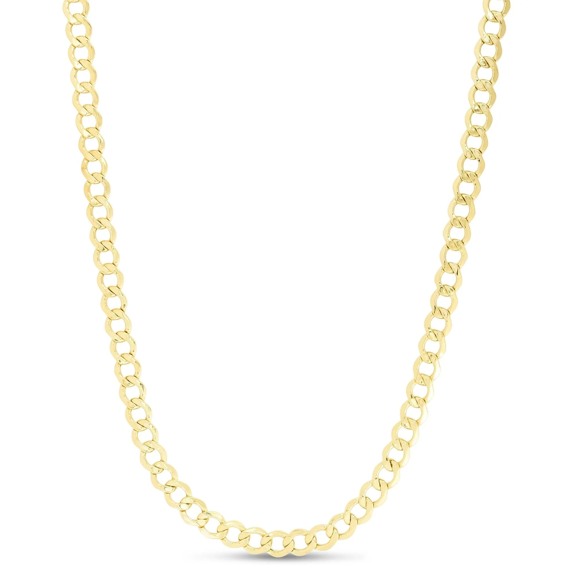 Brilliance Fine Jewelry LCRBQ140-24 14KT Yellow Gold 24" Lite Curb Chain