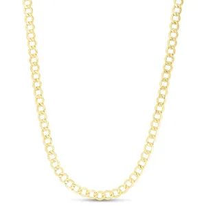Brilliance Fine Jewelry LCRBQ140-24 14KT Yellow Gold 24" Lite Curb Chain