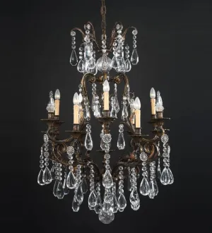 Classic Bohemian Crystal Chandelier With Nine Lights