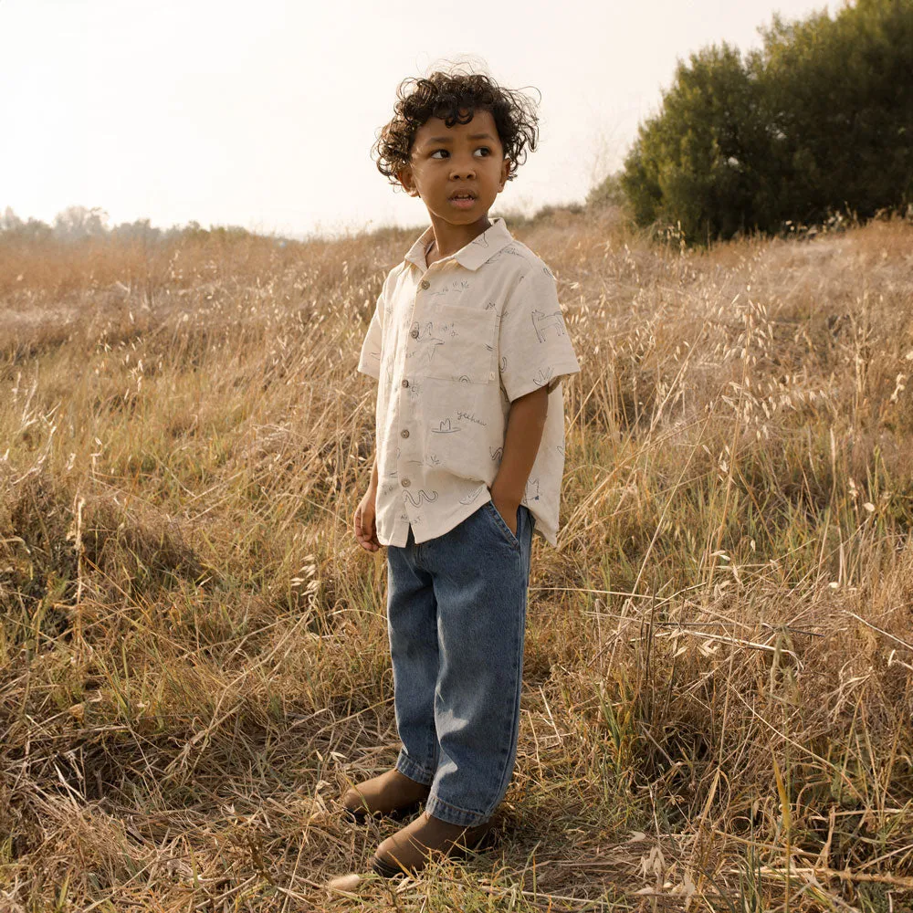 Collared Shirt - Wild West - Natural - FINAL SALE