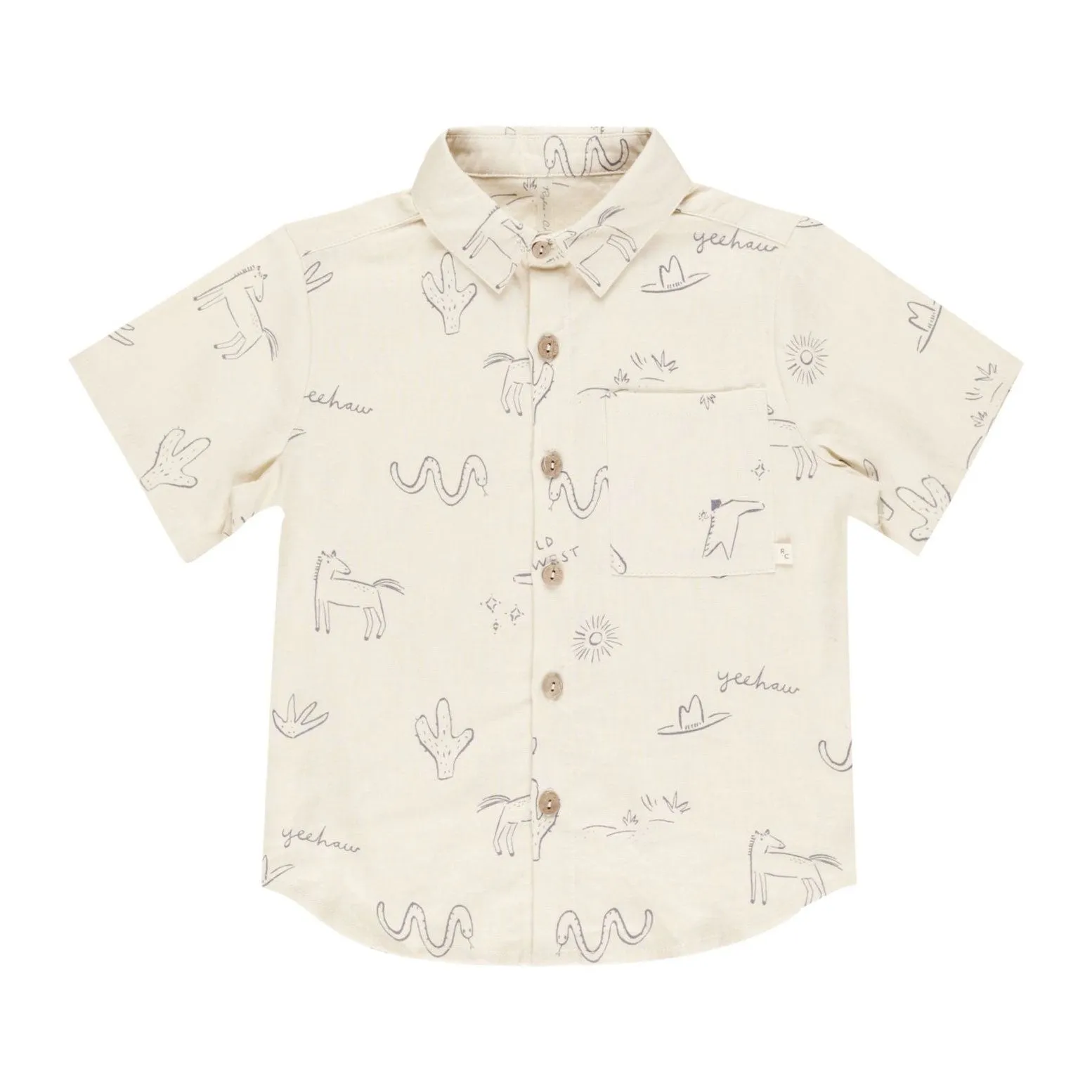 Collared Shirt - Wild West - Natural - FINAL SALE