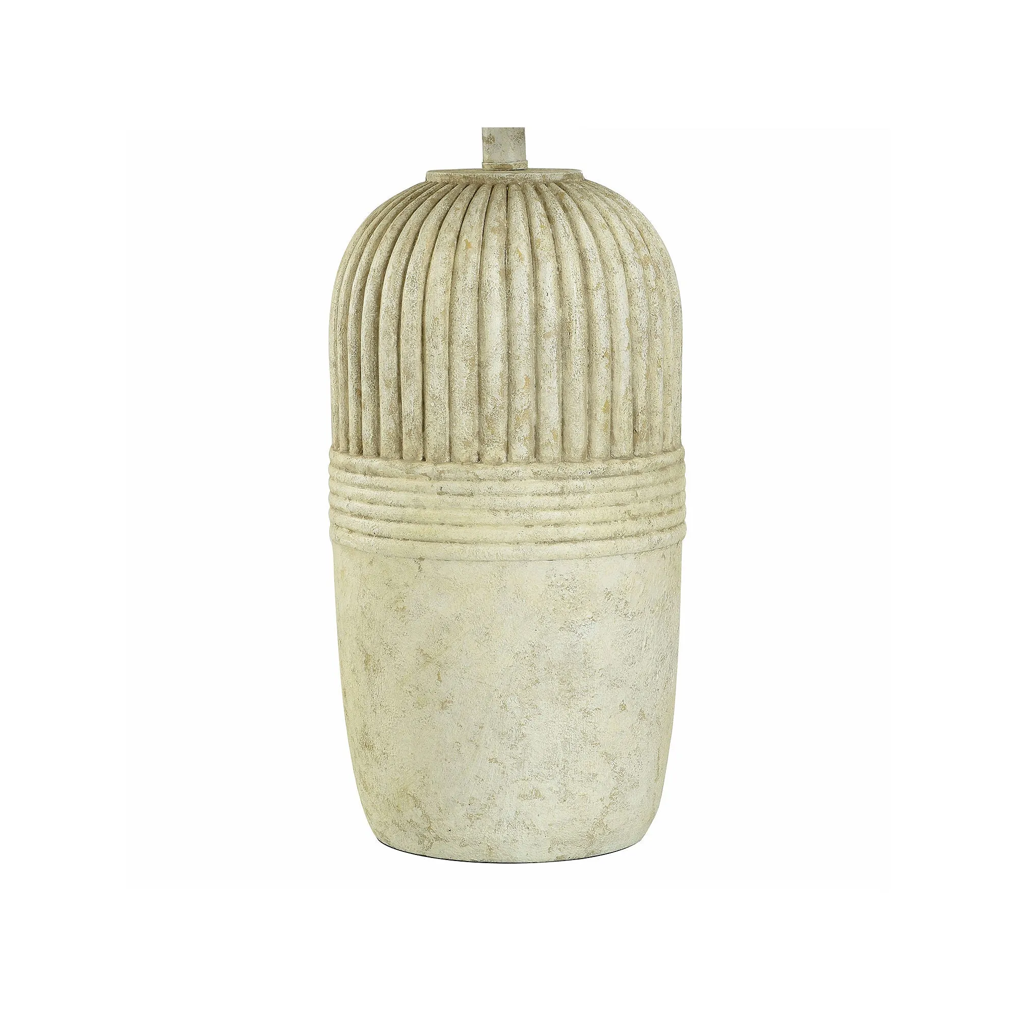 Collective Design By Stylecraft White Washed Pottery Style Table Lamp TL332570JCADS - WHITE WASHED ONE SIZE
