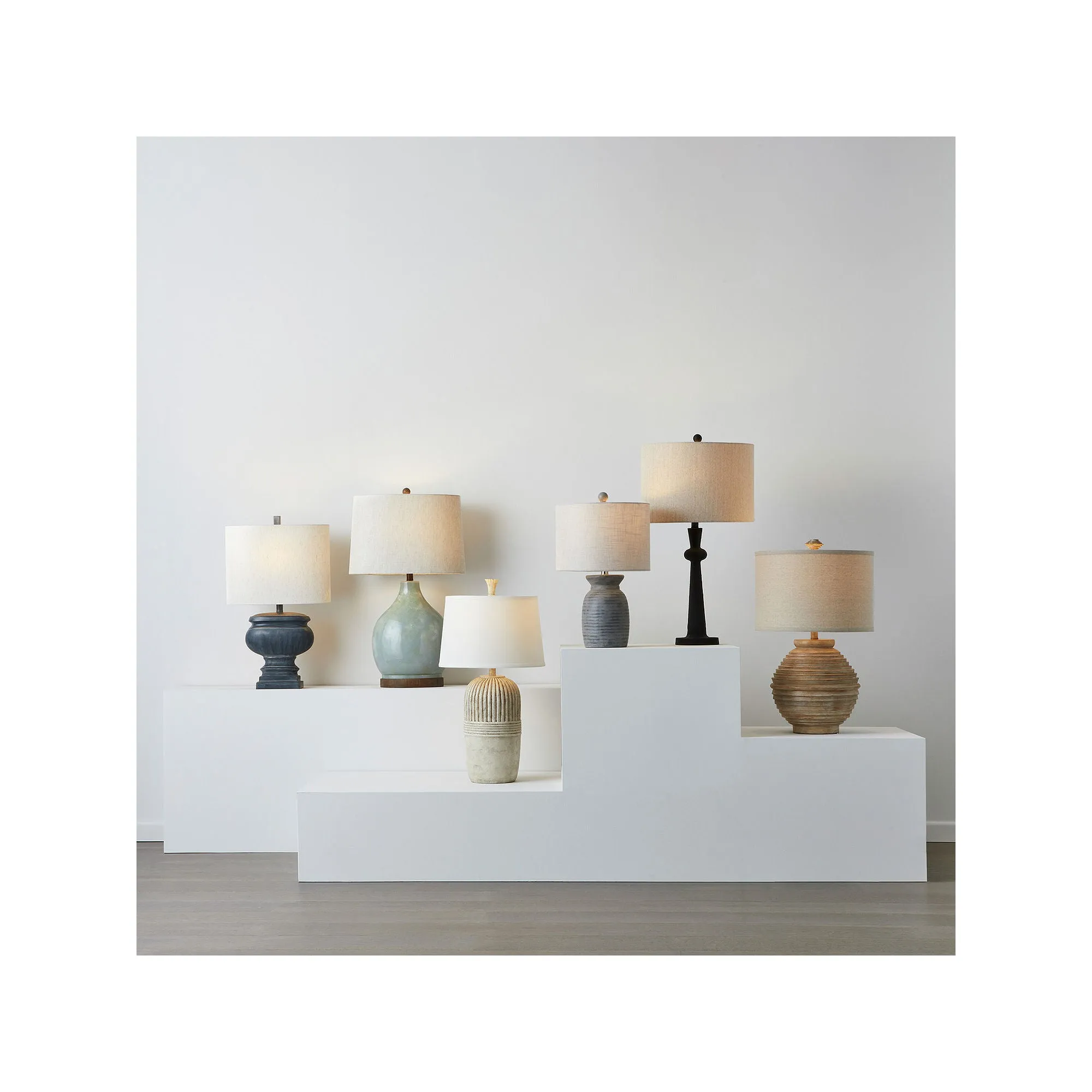 Collective Design By Stylecraft White Washed Pottery Style Table Lamp TL332570JCADS - WHITE WASHED ONE SIZE