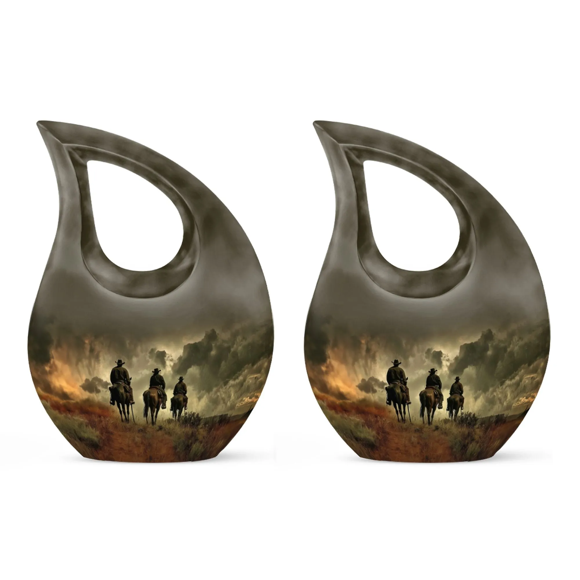 Cowboy Cross Drop - Distinctive Aluminium Memorial Urns for Tranquillity