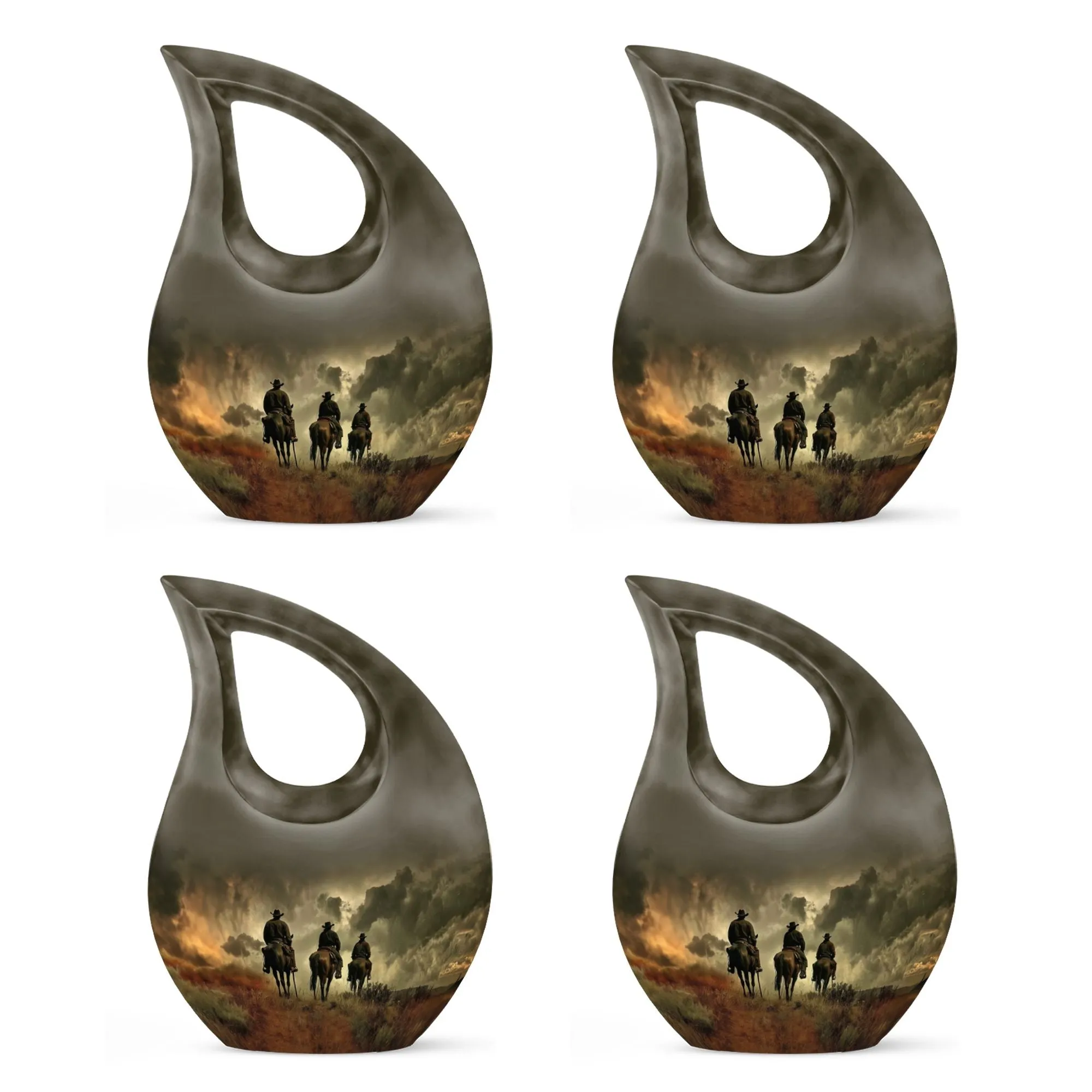 Cowboy Cross Drop - Distinctive Aluminium Memorial Urns for Tranquillity