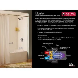 Delta T14051 Dryden Monitor 14 Series Valve Trim Only, Chrome