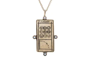 Diamond Fulfillment Tarot Card Necklace