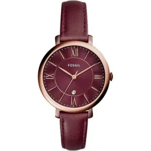 Fossil  ES4099 Women's Quartz Purple Leather Strap Purple Dial 36mm Watch ES4099