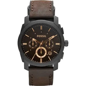 Fossil FS4656IE  Machine Men's Watch with Stainless Steel or Leather Band Chronograph or Analog Watch Display