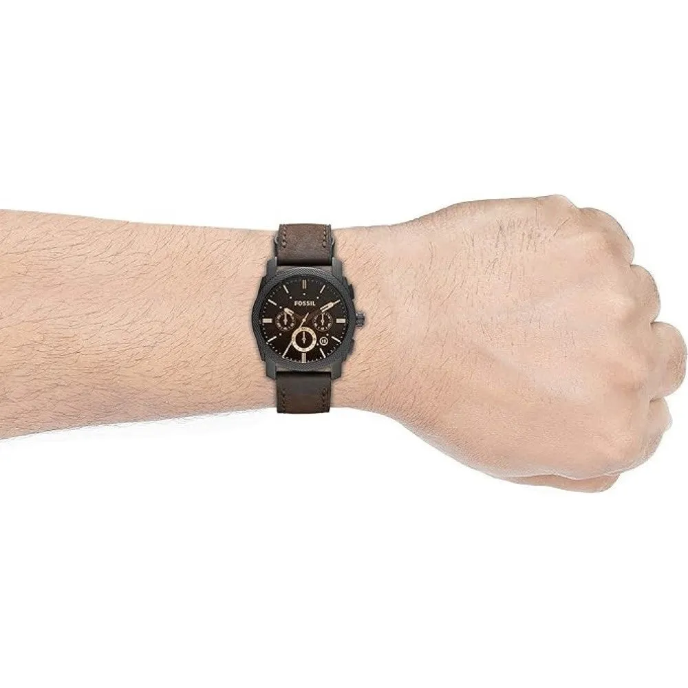 Fossil FS4656IE  Machine Men's Watch with Stainless Steel or Leather Band Chronograph or Analog Watch Display