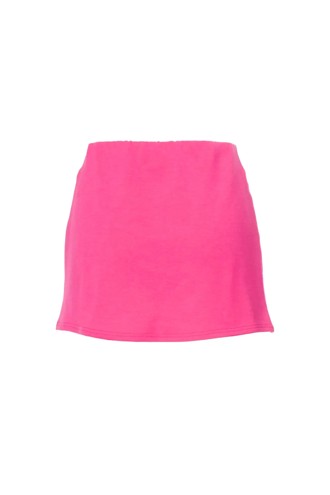 Front Slit Mini Skirt in Fuchsia