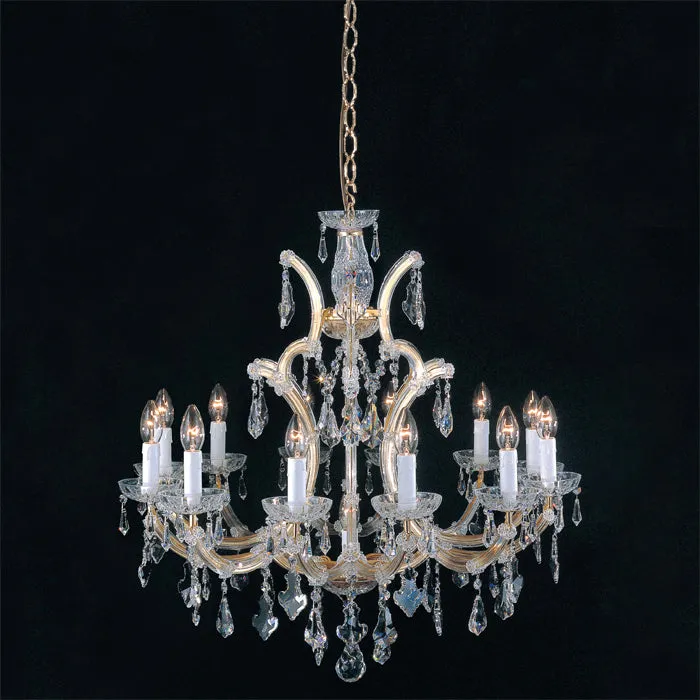Gold-Plated Maria Theresa Chandelier In Nine Sizes