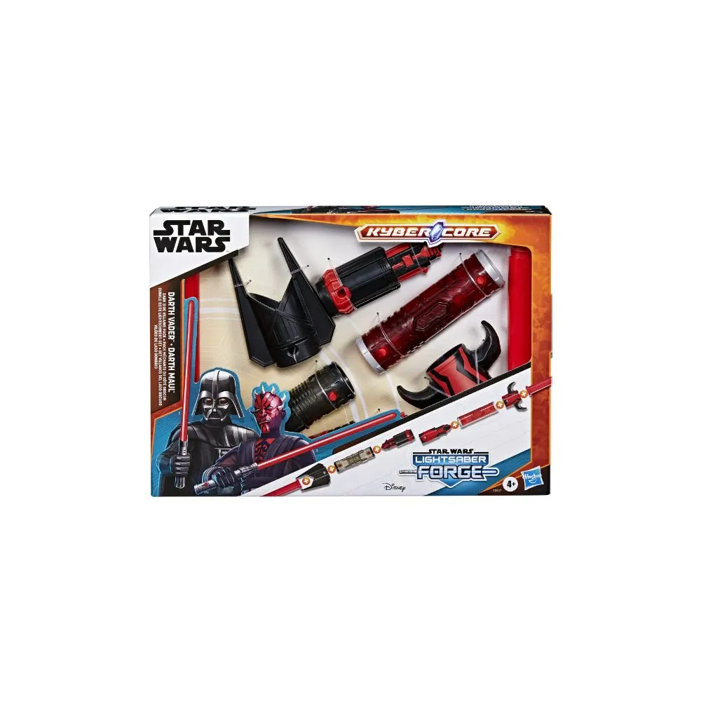 Hasbro Star Wars Lightsaber Forge Kyber Core Dark Side Villains Pack, Red Customizable Lightsaber, Kids Halloween Costumes