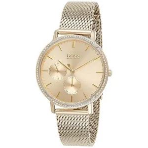 Hugo Boss 1502520 Infinity Classic Analogue Gold Dial Women's Mesh Watch
