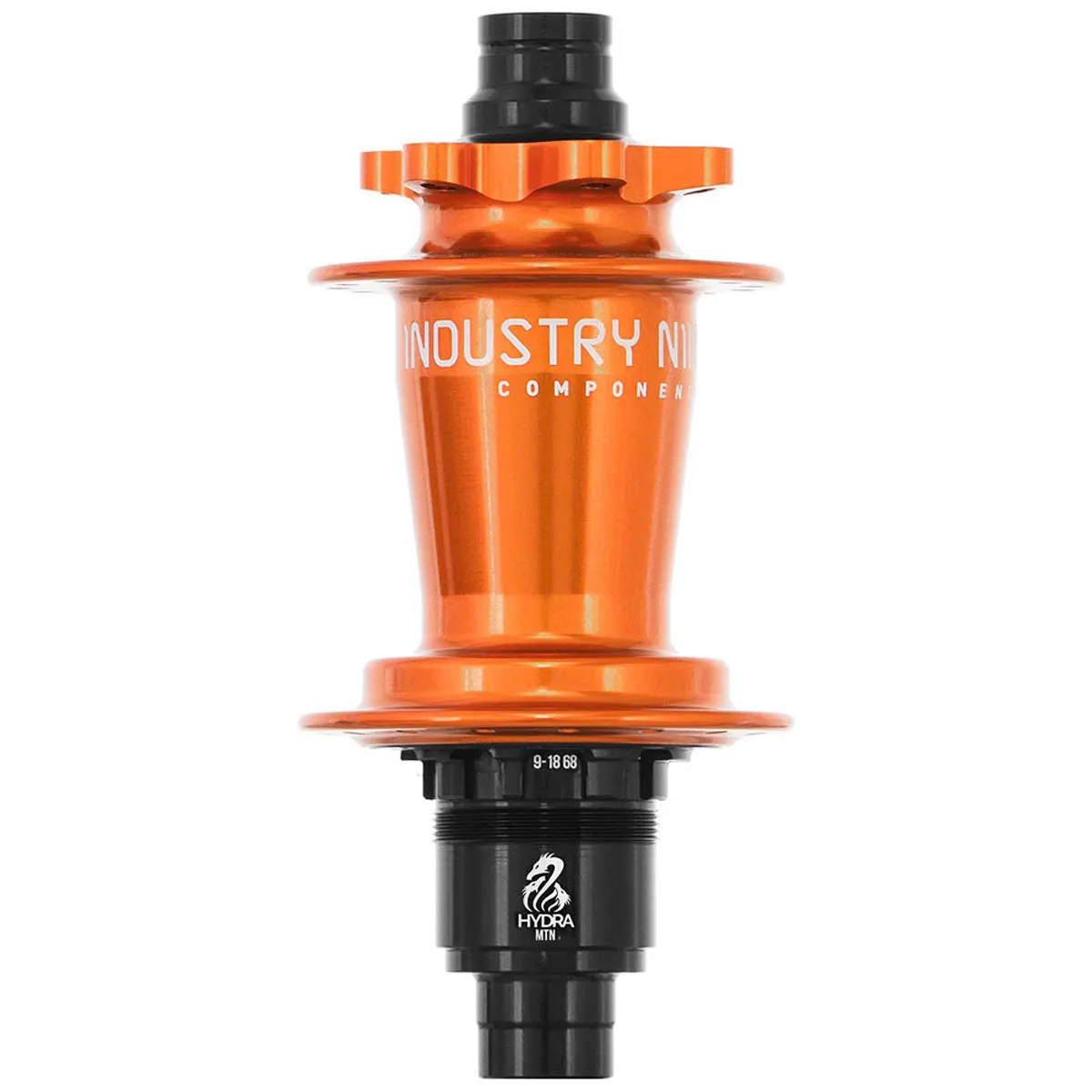 Industry Nine Hydra Mountain Classic Hubset, MS, 32h, ISO 6-Bolt, 15x110 / 12x148, Orange