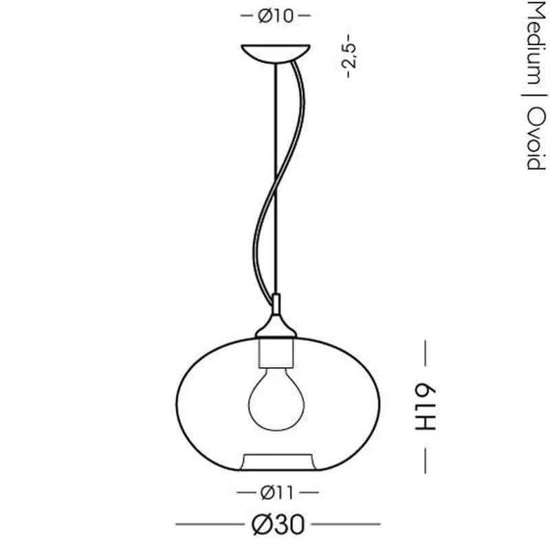 Italian Ribbed Glass Pendant Light | Assorted Configurations