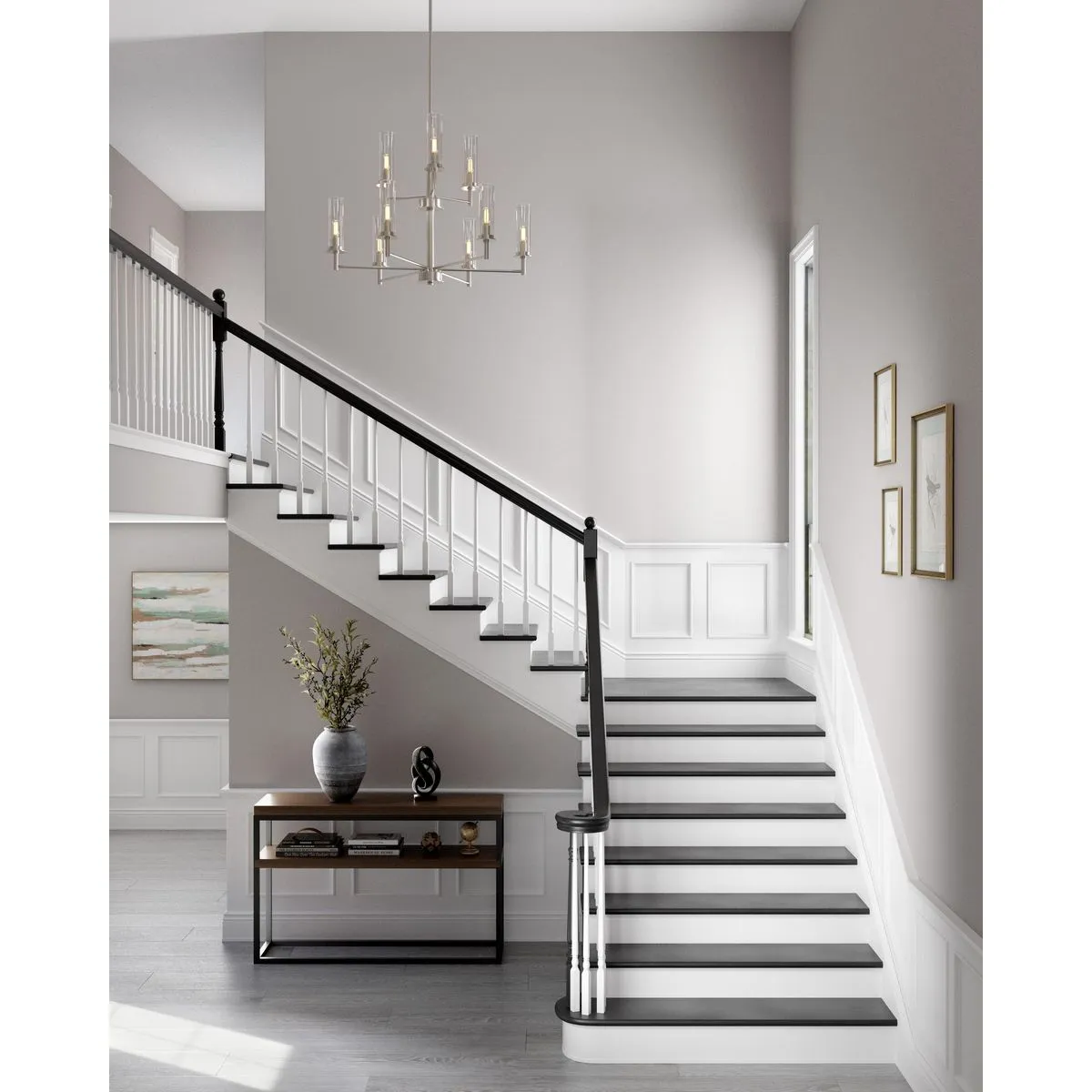Kellwyn Collection Nine-Light Clear Glass Chandelier Light