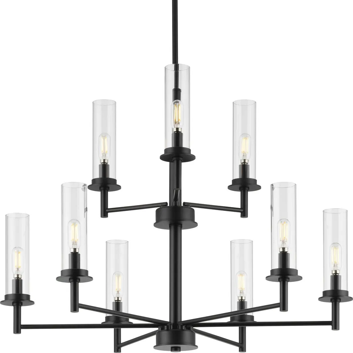 Kellwyn Collection Nine-Light Clear Glass Chandelier Light