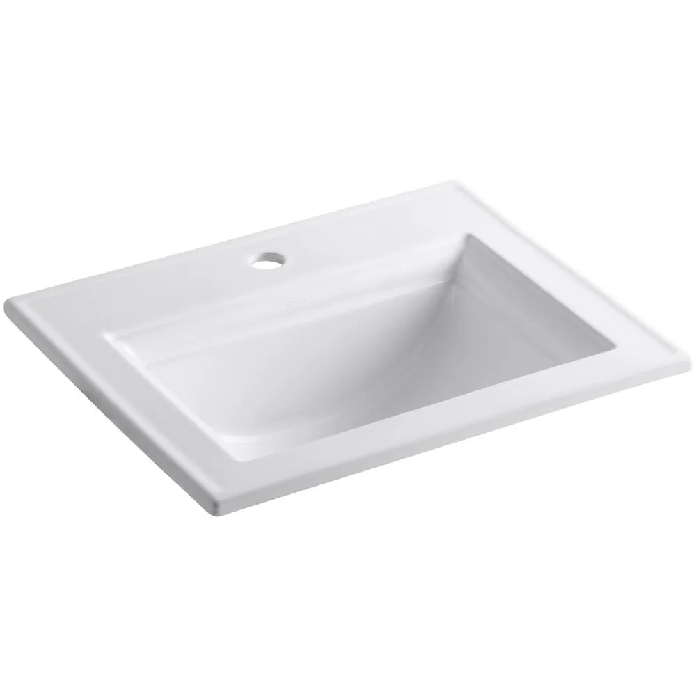 KOHLER K-2337-1-0 Memoirs Self-Rimming Bathroom Sink with Stately Design, White