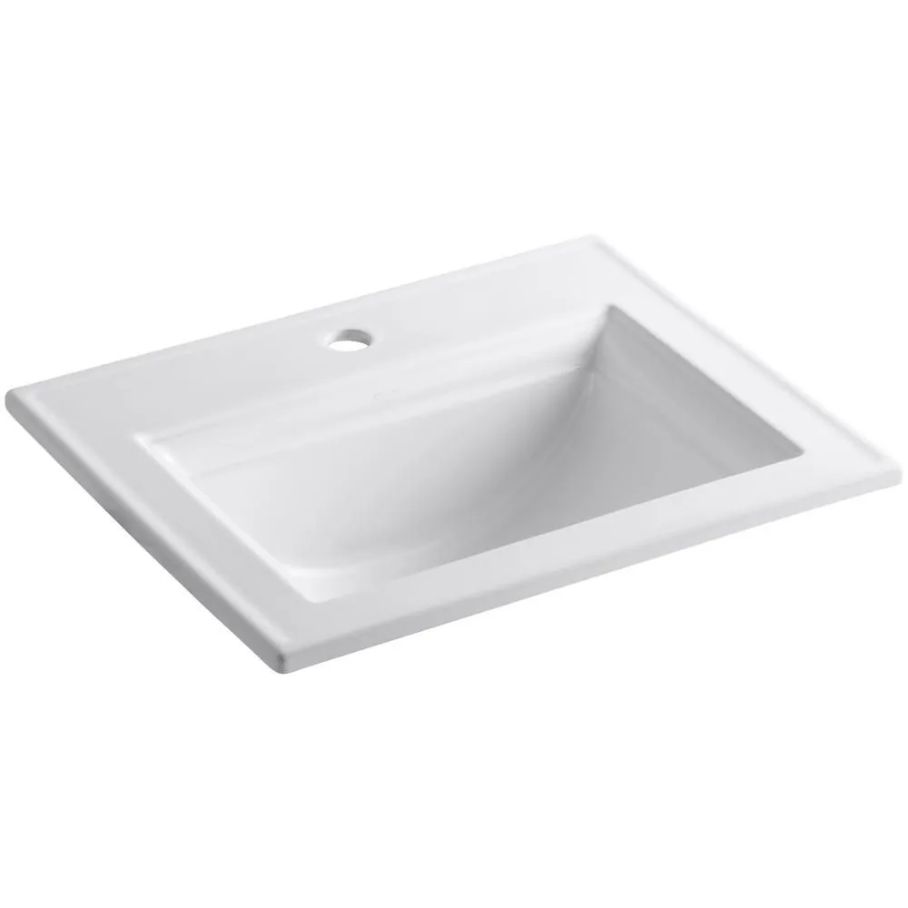 KOHLER K-2337-1-0 Memoirs Self-Rimming Bathroom Sink with Stately Design, White