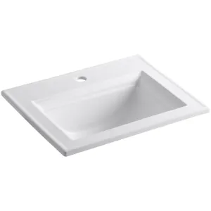 KOHLER K-2337-1-0 Memoirs Self-Rimming Bathroom Sink with Stately Design, White