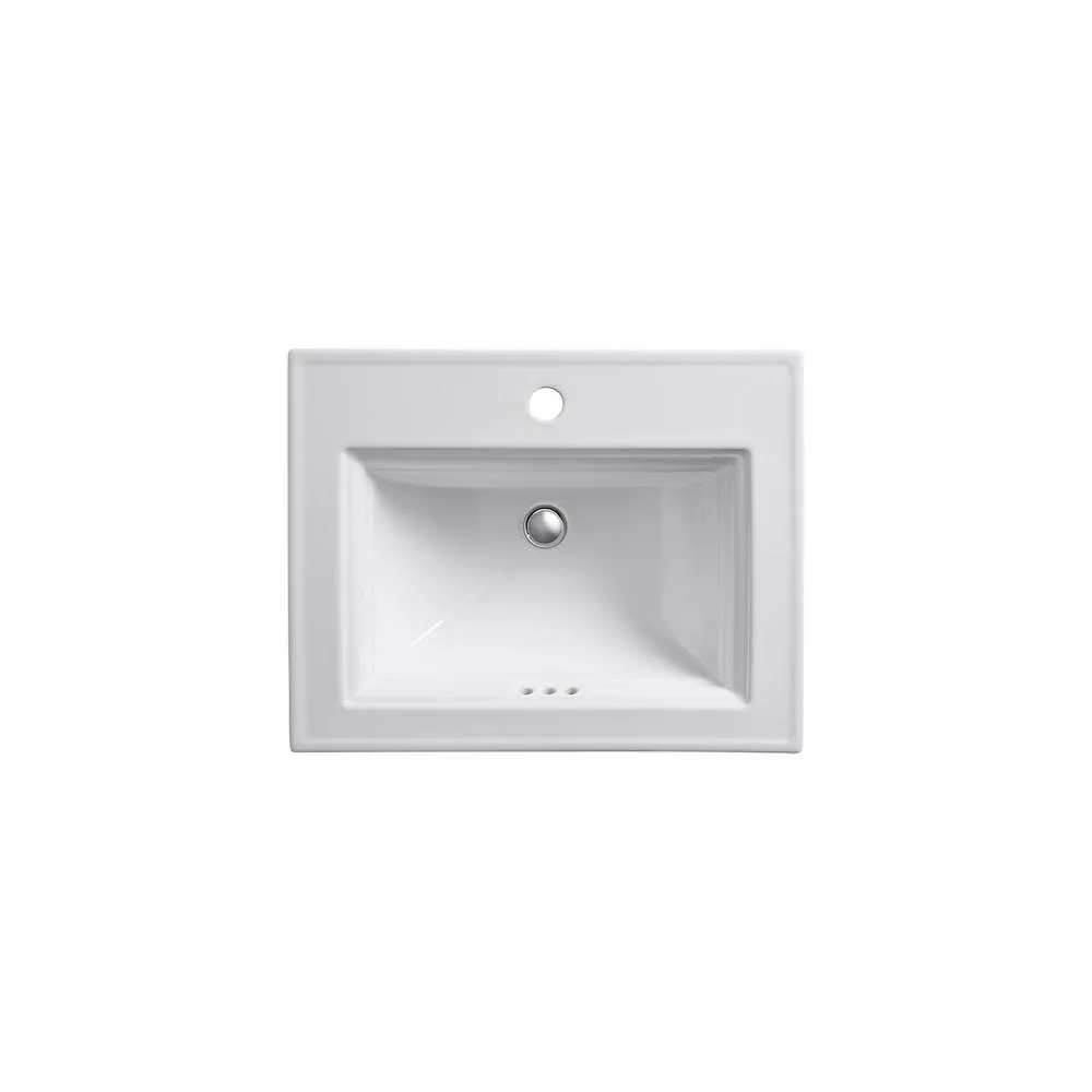 KOHLER K-2337-1-0 Memoirs Self-Rimming Bathroom Sink with Stately Design, White