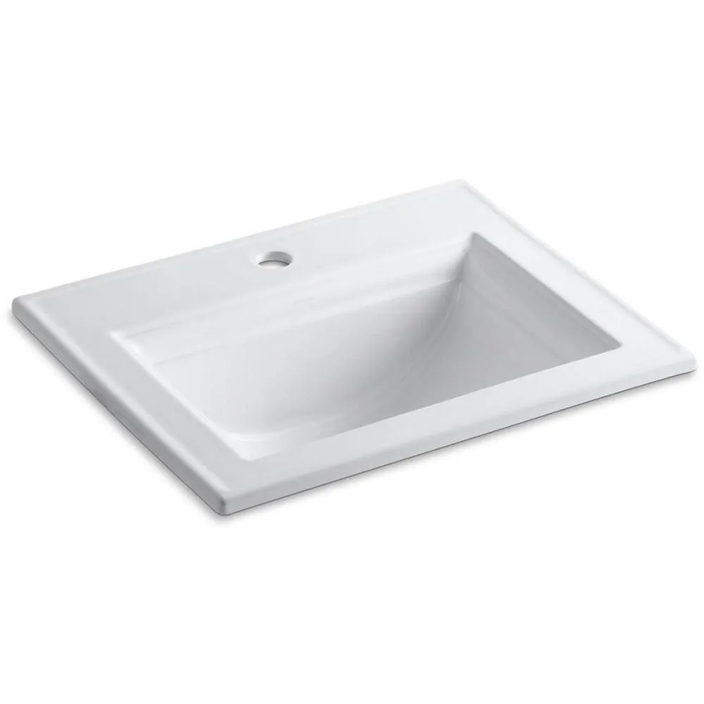 KOHLER K-2337-1-0 Memoirs Self-Rimming Bathroom Sink with Stately Design, White