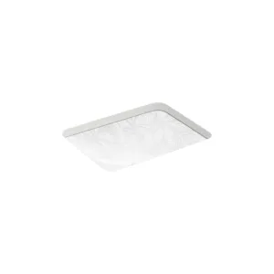 Kohler K-29471-FP1 Sartorial Paisley Rectangular Vitreous China Undermount Bathroom Sink with Overflow